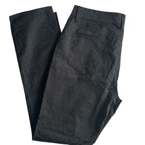 Ann Taylor Curvy Fit Leopard Print 5-Pocket Jean in Black Size 10 EUC